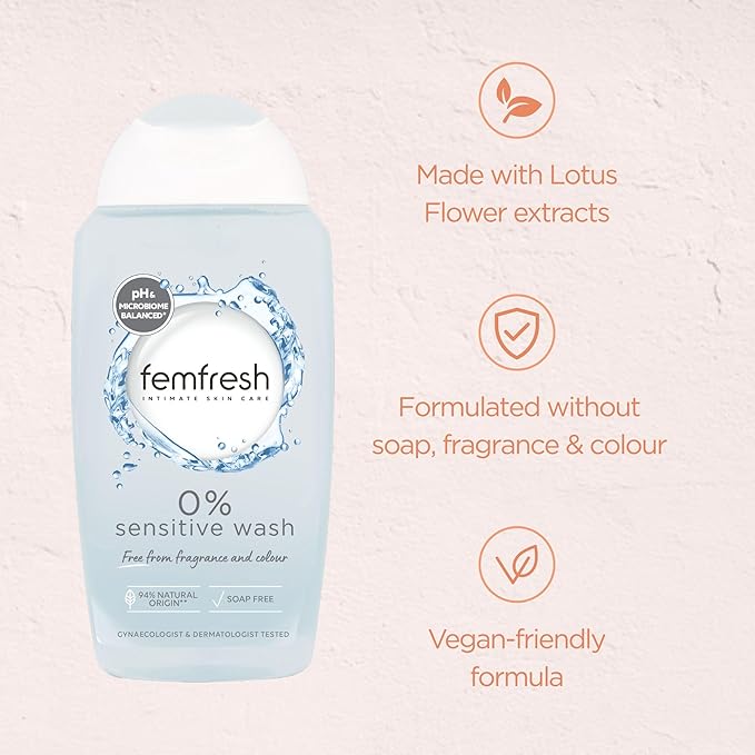 Femfresh - غسول للمناطق الحساسة 0% مواد عطرية
