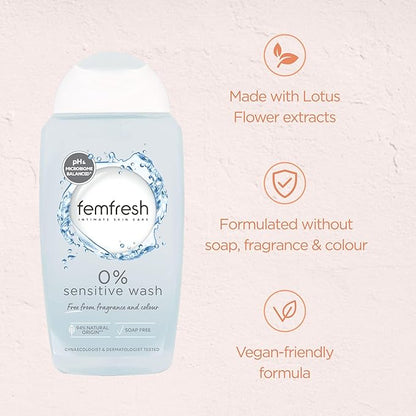 Femfresh - غسول للمناطق الحساسة 0% مواد عطرية